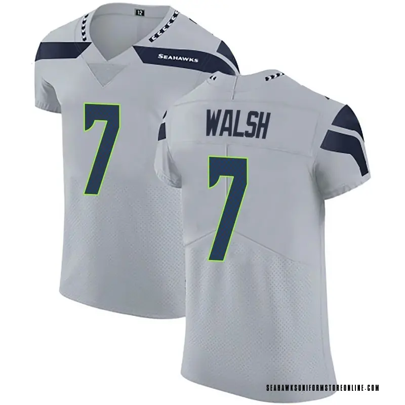 Men's Seattle Seahawks Blair Walsh Gray Elite Alternate Vapor Untouchable Jersey