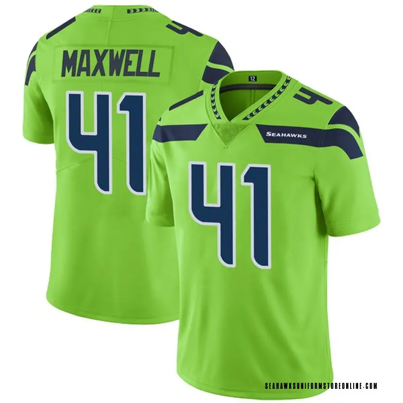 Men's Seattle Seahawks Byron Maxwell Green Limited Color Rush Neon Jersey