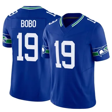 Men's Seattle Seahawks Jake Bobo Royal Limited Throwback Vapor F.U.S.E. Jersey By Nike