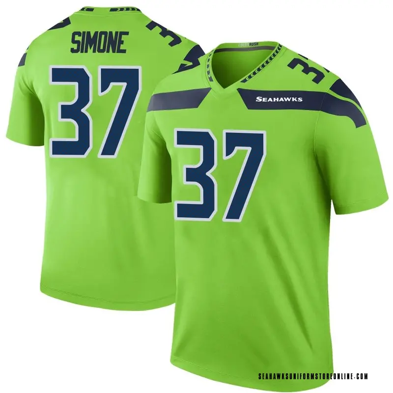 Men's Seattle Seahawks Jordan Simone Green Legend Color Rush Neon ...