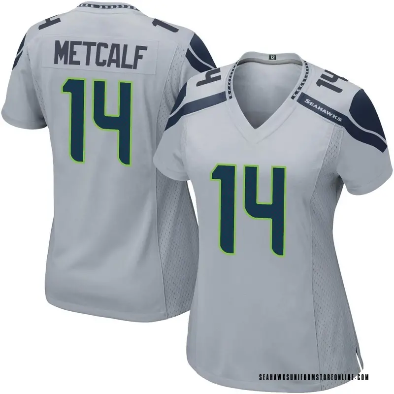 Women's Seattle Seahawks DK Metcalf Gray Game Alternate Jersey By Nike