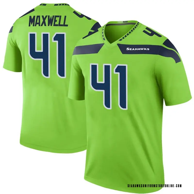 Youth Seattle Seahawks Byron Maxwell Green Legend Color Rush Neon Jersey
